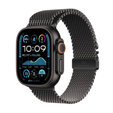 Apple Watch Ultra 2 - 49mm - Black Titanium - Black Titanium Milanese Loop - (L) (180-210mm)