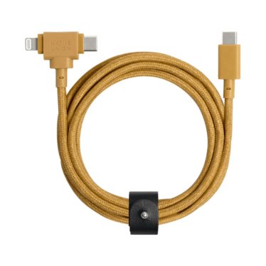 Native Union Belt Cable Duo - 60W - USB-C to USB-C/Lightning - 1.5m - Kraft