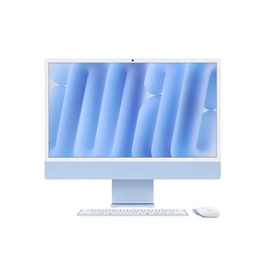 iMac 24" Blue - M4 10C-CPU & 10C-GPU - 32GB - 2TB - Gbit Eth - Mouse - MK-TID-NUM