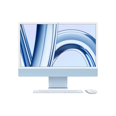 iMac 24" Blue - M3 8C-CPU & 8C-GPU - 8GB - 256GB - Gbit Eth - MK - Mouse