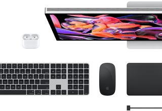 Accesoires voor Mac: Airpods, Studio Display, Magic Keyboard, Magic Mouse, Magic Trackpad, MagSafe-oplaadkabel in spacezwart